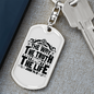 The Way The Truth John 14:6 Keychain Stainless Steel or 18k Gold Dog Tag Keyring-Express Your Love Gifts