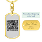 The Way To Holiness Keychain Stainless Steel or 18k Gold Dog Tag Keyring-Express Your Love Gifts