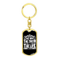 The Way Truth Life John 14:6 Keychain Stainless Steel or 18k Gold Dog Tag Keyring-Express Your Love Gifts