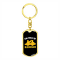 The Wolf of Blockchain Crypto Keychain Stainless Steel or 18k Gold Dog Tag Keyring-Express Your Love Gifts