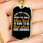 The World Likes Christian Necklace Stainless Steel or 18k Gold Dog Tag 24" Chain-Express Your Love Gifts