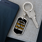 The World Likes Keychain Stainless Steel or 18k Gold Dog Tag Keyring-Express Your Love Gifts