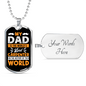 The World'S Best Carpenter Woodworker Dog Tag Stainless Steel or 18k Gold W 24"-Express Your Love Gifts