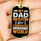 The World'S Best Carpenter Woodworker Dog Tag Stainless Steel or 18k Gold W 24"-Express Your Love Gifts