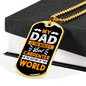 The World'S Best Carpenter Woodworker Dog Tag Stainless Steel or 18k Gold W 24"-Express Your Love Gifts