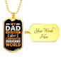 The World'S Best Carpenter Woodworker Dog Tag Stainless Steel or 18k Gold W 24"-Express Your Love Gifts