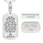 The Years Dad Keychain Stainless Steel or 18k Gold Dog Tag Keyring-Express Your Love Gifts