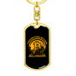Theoretical Bitcoin Millionaire Crypto Keychain Stainless Steel or 18k Gold Dog Tag Keyring-Express Your Love Gifts