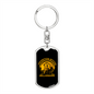 Theoretical Bitcoin Millionaire Crypto Keychain Stainless Steel or 18k Gold Dog Tag Keyring-Express Your Love Gifts