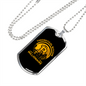 Theoretical Bitcoin Millionaire Crypto Necklace Stainless Steel or 18k Gold Dog Tag 24" Chain-Express Your Love Gifts