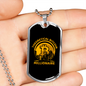 Theoretical Bitcoin Millionaire Crypto Necklace Stainless Steel or 18k Gold Dog Tag 24" Chain-Express Your Love Gifts