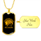 Theoretical Bitcoin Millionaire Crypto Necklace Stainless Steel or 18k Gold Dog Tag 24" Chain-Express Your Love Gifts