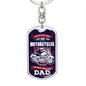 There Aren'T Many Things Motorcycle Dad Swivel Keychain Dog Tag Stainless Steel or 18k Gold-Express Your Love Gifts