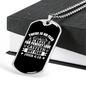 There Is No Fear Christian Necklace Stainless Steel or 18k Gold Dog Tag 24" Chain-Express Your Love Gifts