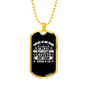 There Is No Fear Christian Necklace Stainless Steel or 18k Gold Dog Tag 24" Chain-Express Your Love Gifts