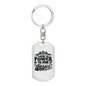 There Is Power John 3:16 Keychain Stainless Steel or 18k Gold Dog Tag Keyring-Express Your Love Gifts