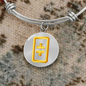 Theta Gold Bracelet Stainless Steel or 18k Gold Circle Bangle-Express Your Love Gifts