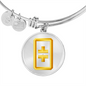Theta Gold Bracelet Stainless Steel or 18k Gold Circle Bangle-Express Your Love Gifts