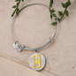 Theta Gold Bracelet Stainless Steel or 18k Gold Circle Bangle-Express Your Love Gifts