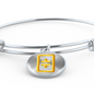 Theta Gold Bracelet Stainless Steel or 18k Gold Circle Bangle-Express Your Love Gifts