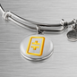 Theta Gold Bracelet Stainless Steel or 18k Gold Circle Bangle-Express Your Love Gifts