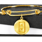 Theta Gold Bracelet Stainless Steel or 18k Gold Circle Bangle-Express Your Love Gifts