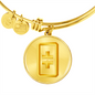 Theta Gold Bracelet Stainless Steel or 18k Gold Circle Bangle-Express Your Love Gifts