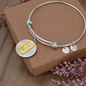 Theta Gold Bracelet Stainless Steel or 18k Gold Circle Bangle-Express Your Love Gifts