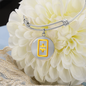 Theta Gold Bracelet Stainless Steel or 18k Gold Circle Bangle-Express Your Love Gifts