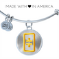 Theta Gold Bracelet Stainless Steel or 18k Gold Circle Bangle-Express Your Love Gifts