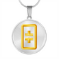 Theta Gold Circle Necklace Stainless Steel or 18k Gold 18-22"-Express Your Love Gifts