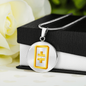 Theta Gold Circle Necklace Stainless Steel or 18k Gold 18-22"-Express Your Love Gifts