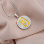 Theta Gold Circle Necklace Stainless Steel or 18k Gold 18-22"-Express Your Love Gifts