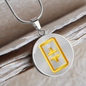 Theta Gold Circle Necklace Stainless Steel or 18k Gold 18-22"-Express Your Love Gifts