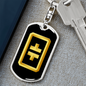 Theta Gold Crypto Cryptocurrency Keychain Stainless Steel or 18k Gold Dog Tag Keyring-Express Your Love Gifts