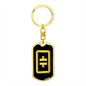 Theta Gold Crypto Cryptocurrency Keychain Stainless Steel or 18k Gold Dog Tag Keyring-Express Your Love Gifts