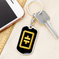 Theta Gold Crypto Cryptocurrency Keychain Stainless Steel or 18k Gold Dog Tag Keyring-Express Your Love Gifts