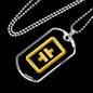 Theta Gold Crypto Necklace Stainless Steel or 18k Gold Dog Tag 24" Chain-Express Your Love Gifts