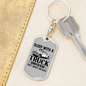 They Always Deliver Swivel Keychain Dog Tag Stainless Steel or 18k Gold-Express Your Love Gifts