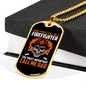 They Call Me Firefighter Firefighter Gift Stainless Steel or 18k Gold Dog Tag 24" Chain-Express Your Love Gifts