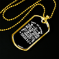 They Joy Before Christian Necklace Stainless Steel or 18k Gold Dog Tag 24" Chain-Express Your Love Gifts