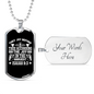 They Joy Before Christian Necklace Stainless Steel or 18k Gold Dog Tag 24" Chain-Express Your Love Gifts