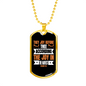 They Joy Before Thee Christian Necklace Stainless Steel or 18k Gold Dog Tag 24" Chain-Express Your Love Gifts