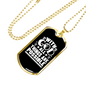 Things Are Posible White Christian Necklace Stainless Steel or 18k Gold Dog Tag 24" Chain-Express Your Love Gifts