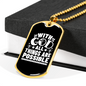 Things Are Posible White Christian Necklace Stainless Steel or 18k Gold Dog Tag 24" Chain-Express Your Love Gifts
