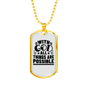 Things Are Possible Christian Necklace Stainless Steel or 18k Gold Dog Tag 24" Chain-Express Your Love Gifts