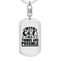 Things Are Possible Keychain Stainless Steel or 18k Gold Dog Tag Keyring-Express Your Love Gifts
