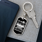 Think God Will Love Keychain Stainless Steel or 18k Gold Dog Tag Keyring-Express Your Love Gifts