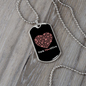 Think Pawsitive Heart Necklace Stainless Steel or 18k Gold Dog Tag 24" Chain-Express Your Love Gifts