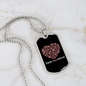 Think Pawsitive Heart Necklace Stainless Steel or 18k Gold Dog Tag 24" Chain-Express Your Love Gifts